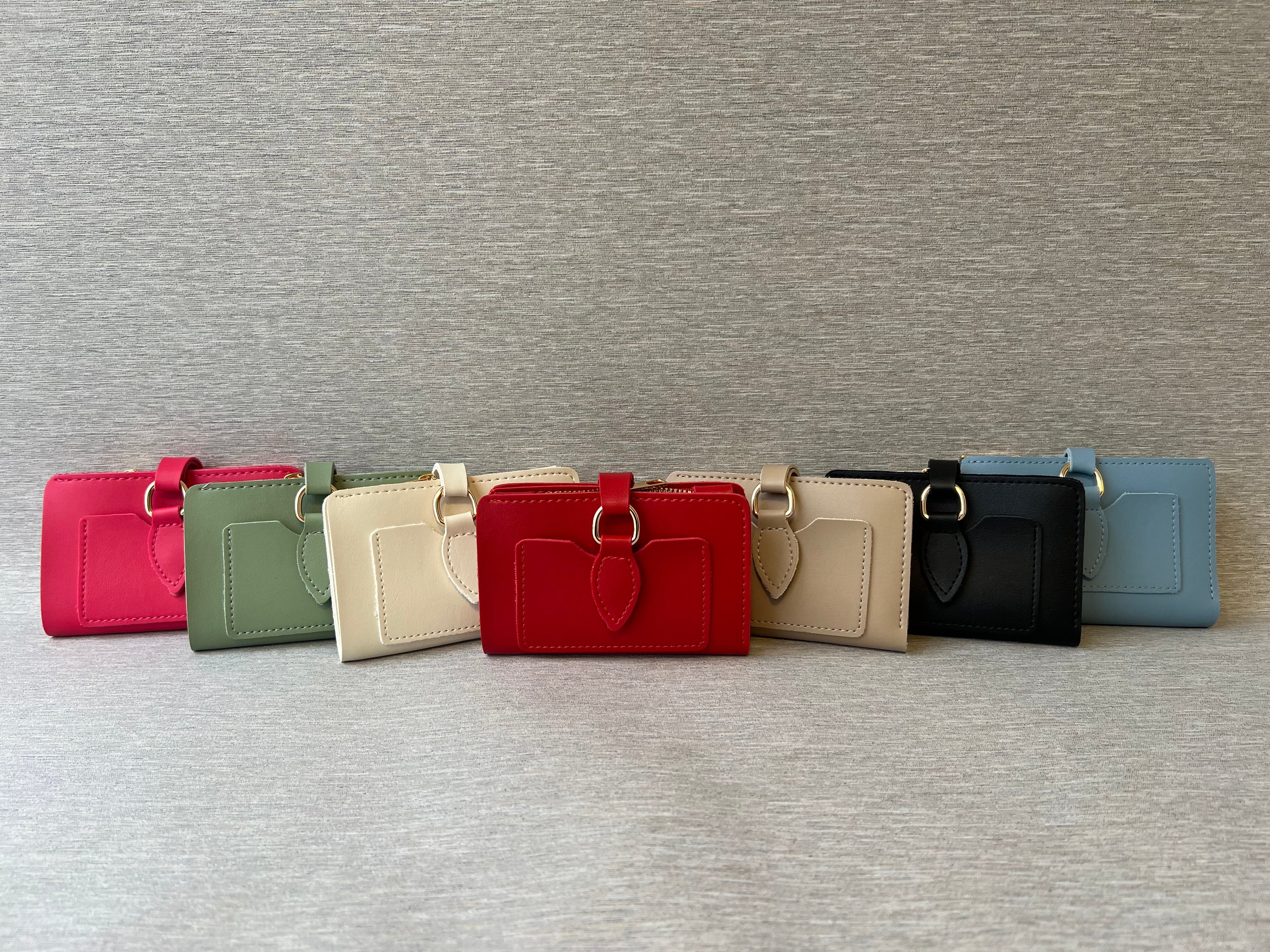 Leather Wallet with Ring Closure