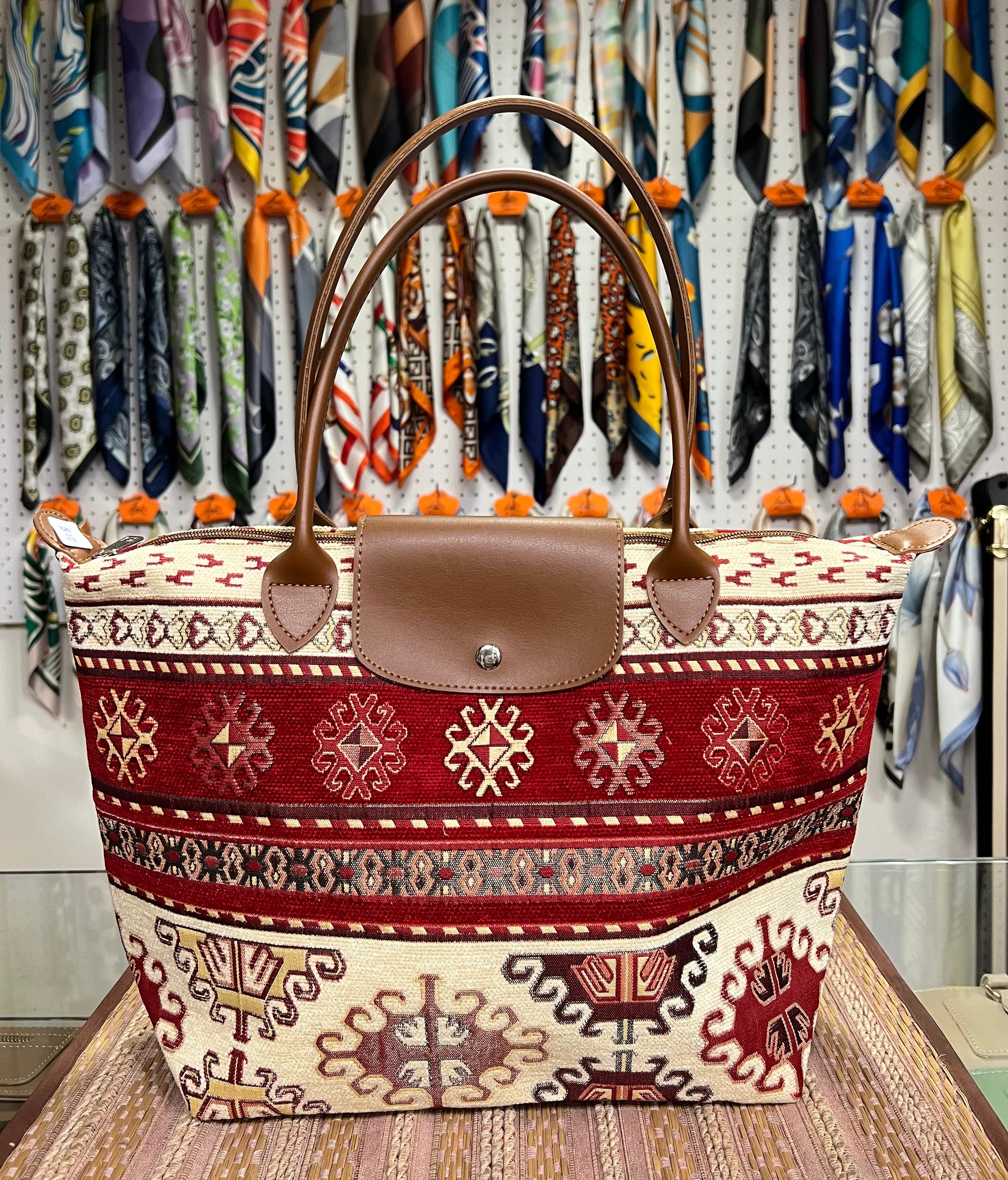 Traditional Kilim Pattern Tote Bag