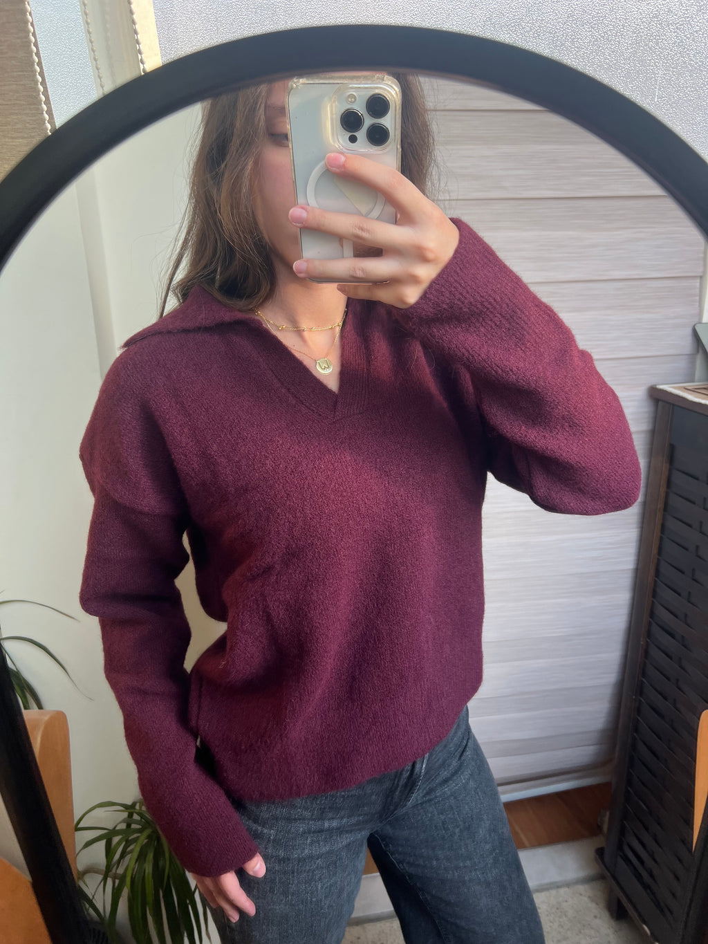 The Camille Collared Knit Sweater