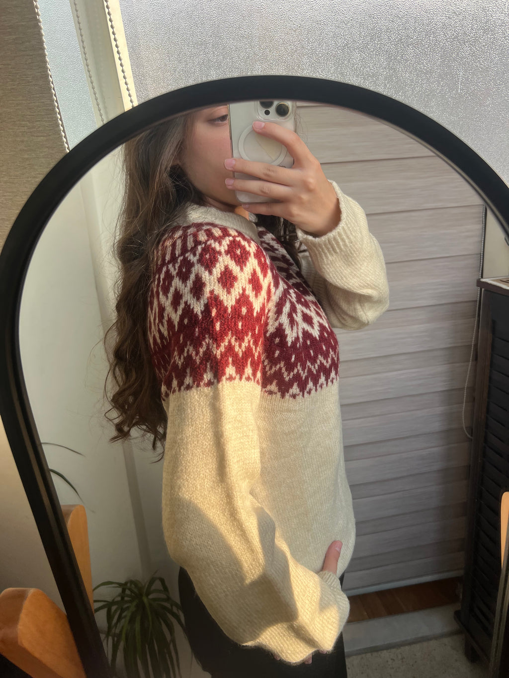Patterned Knit Sweater