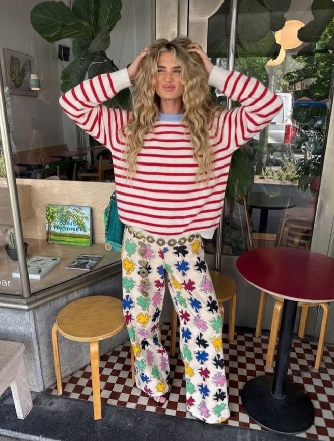 Café Days Striped Sweater