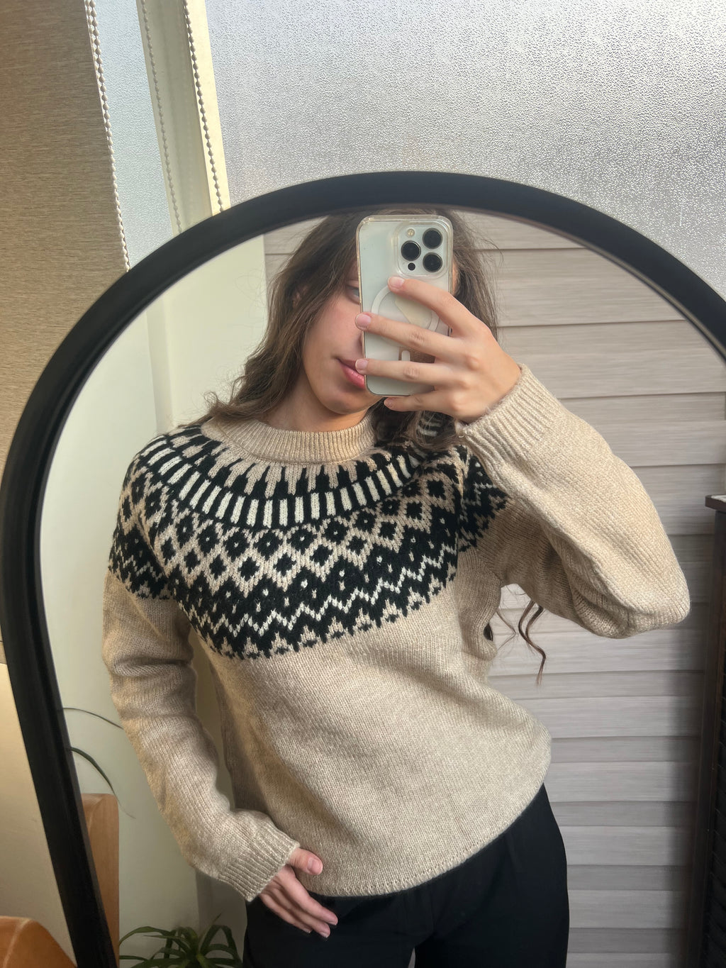 Patterned Knit Sweater