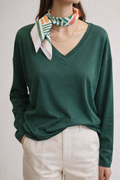 V-Neck Long Sleeve Top
