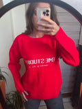 The Scarlett Red Statement Knit Sweater