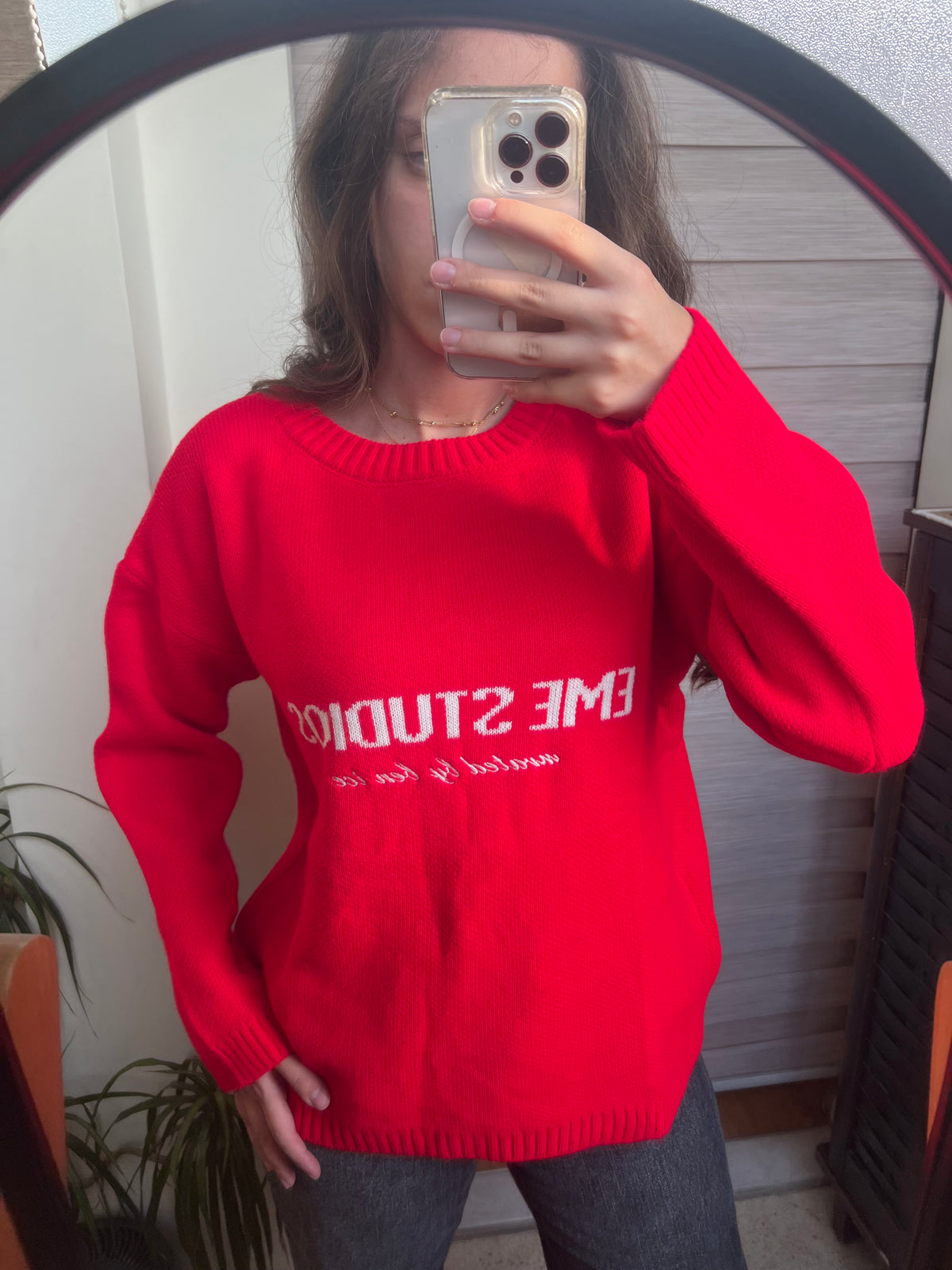 The Scarlett Red Statement Knit Sweater