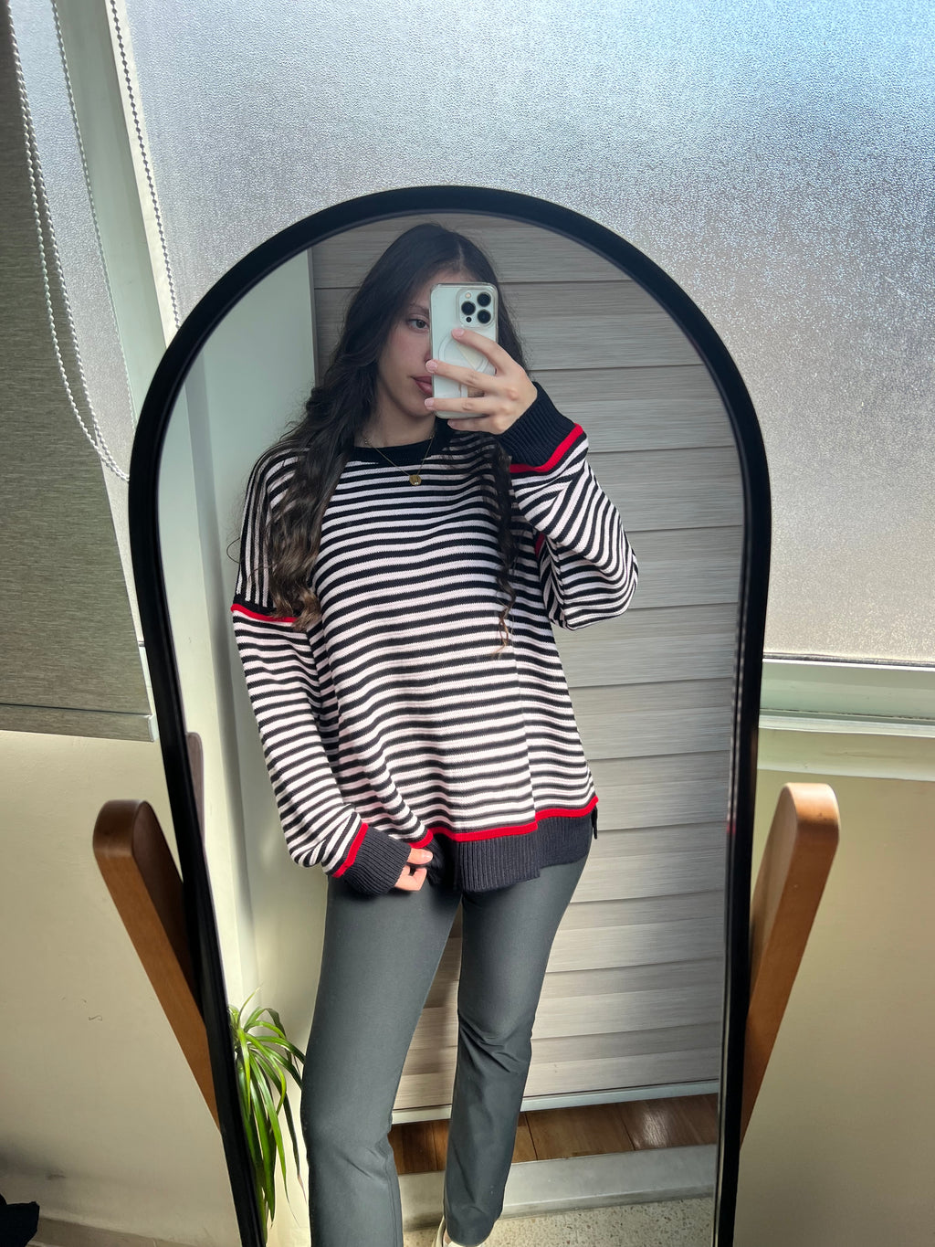 Rosy Rhythm Striped Sweater