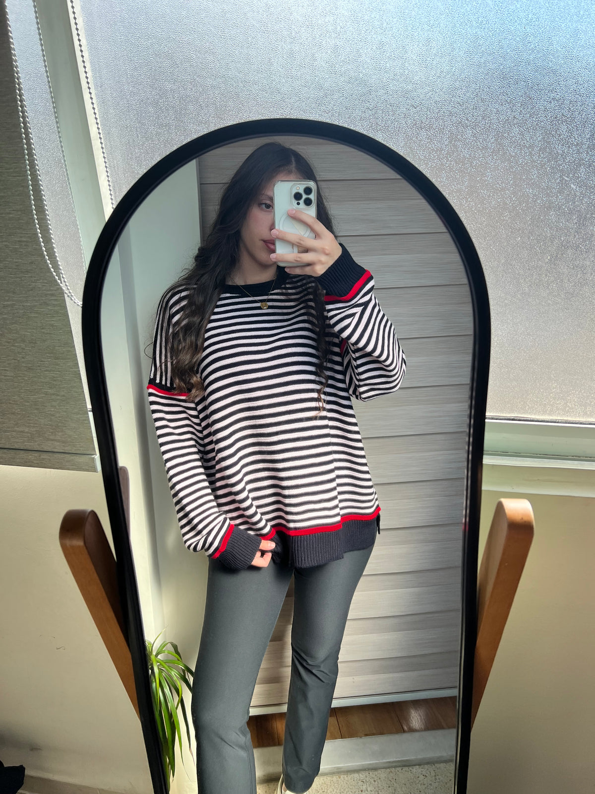 Rosy Rhythm Striped Sweater