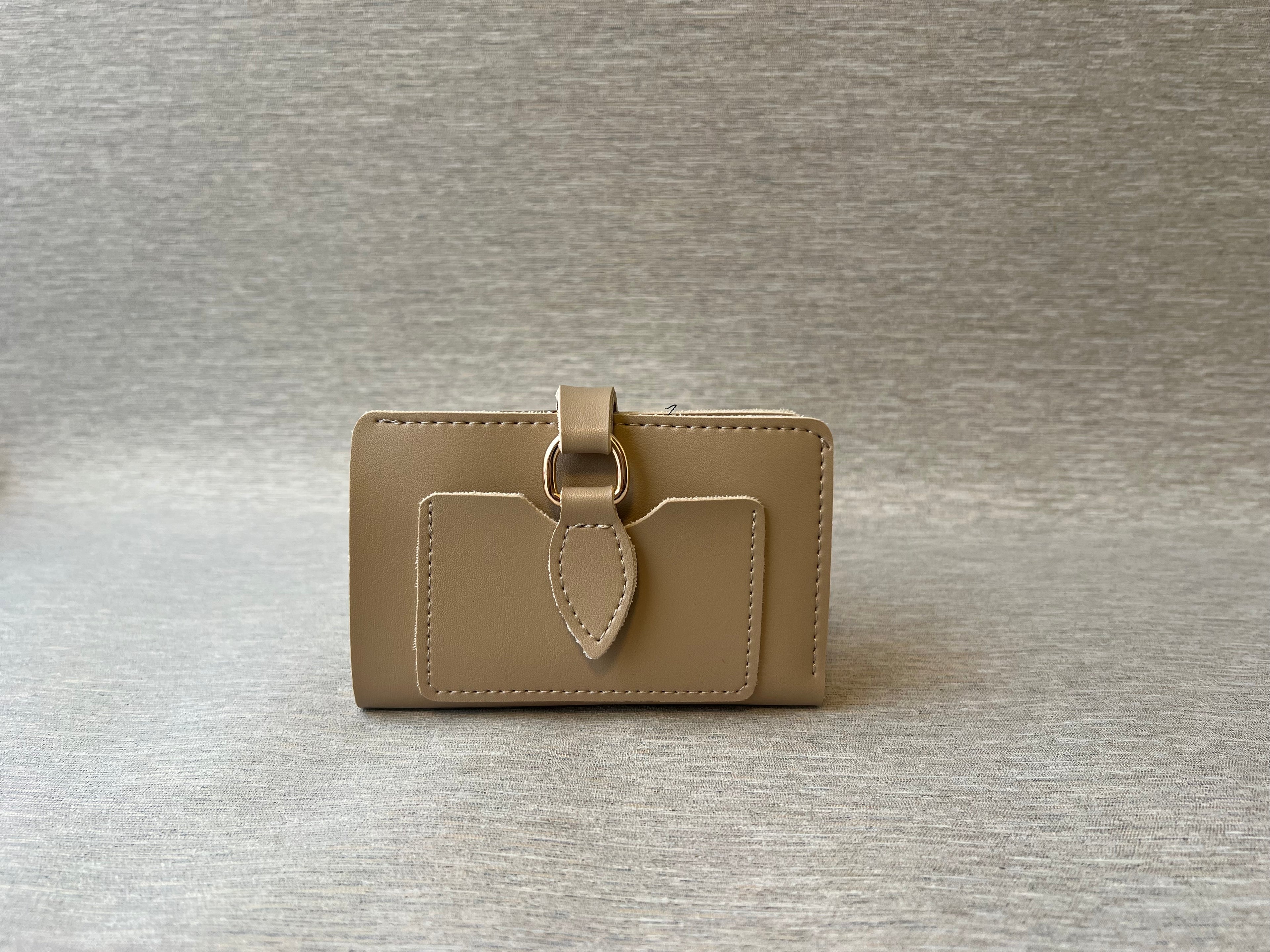 Leather Wallet with Ring Closure