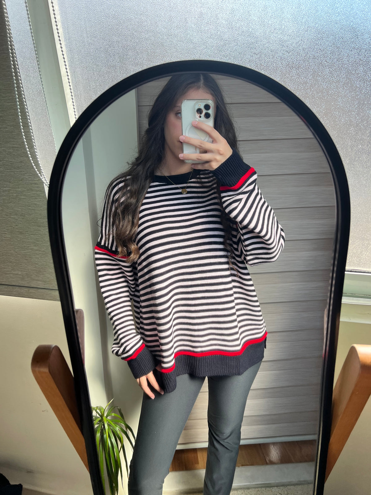 Rosy Rhythm Striped Sweater