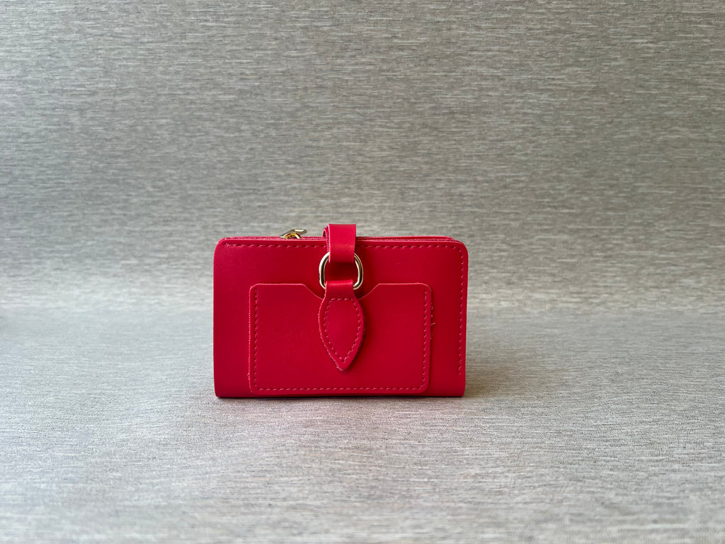 Leather Wallet with Ring Closure