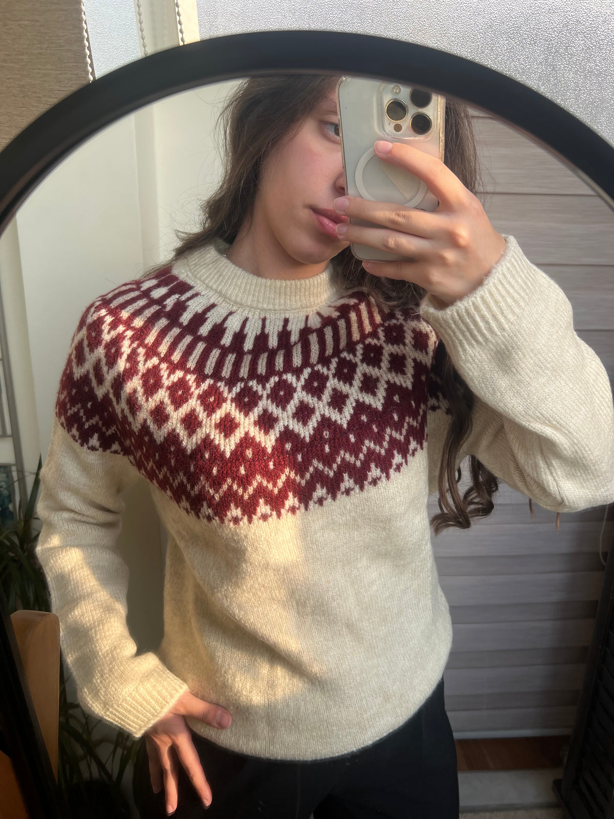Patterned Knit Sweater