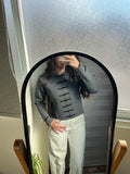 Contrast Bow Knit Cardigan