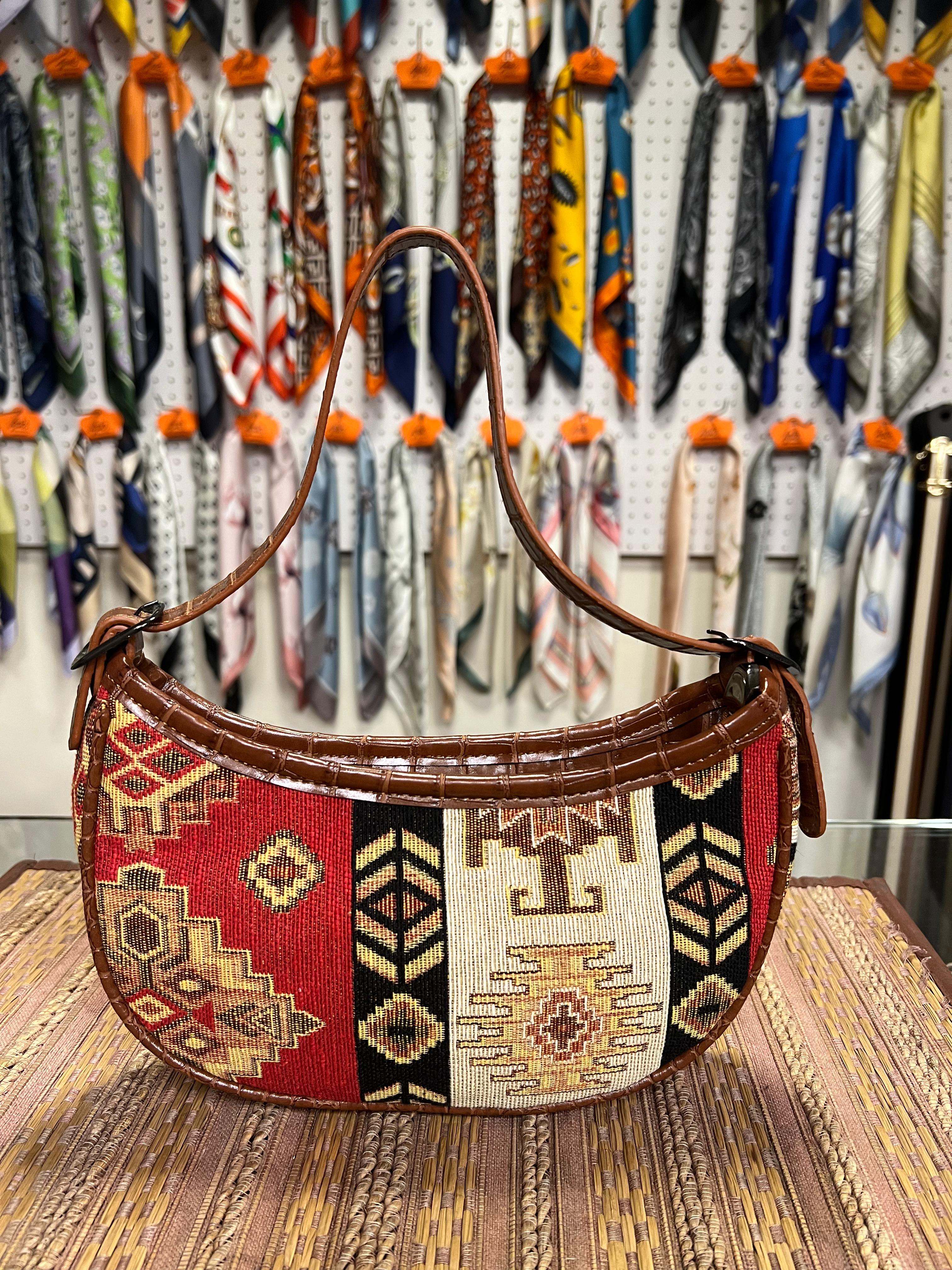 Kilim Tapestry Shoulder Bag - Multicolor